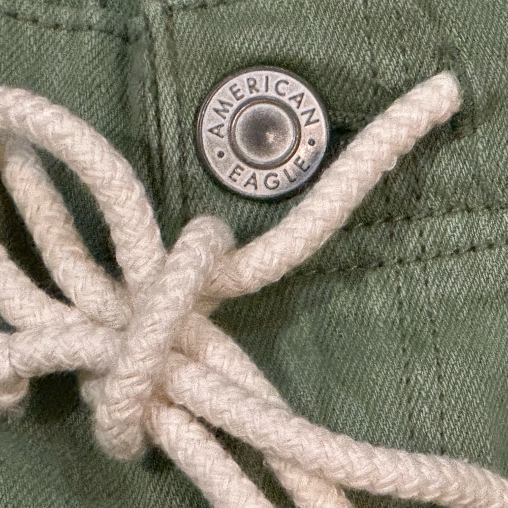 American Eagle Olive Green Drawstring Joggers - size 0 - Picture 8 of 8
